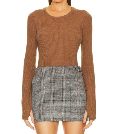 Rag & Bone Audrina Top In Camel In Brown