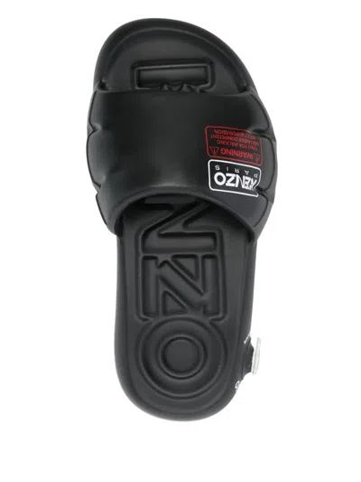 Kenzo Tiger Pool Mules In Black