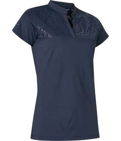 Abacus Sportswear Us Women Lisa Cup Sleeve Polo In Navy In Blue