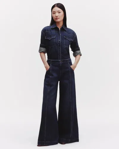 Twp Cropped Og Shirt In Dark Wash Denim
