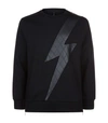 NEIL BARRETT Quilted Lightning Bolt Sweatshirt