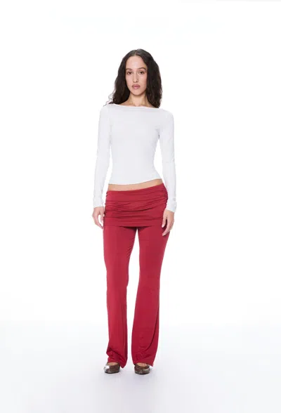 Shop Ho24 Kali Pant In Burgundy