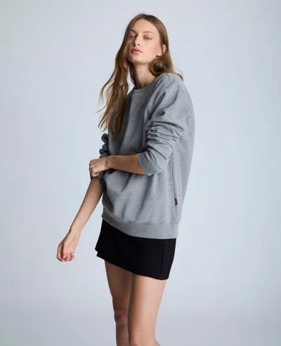 Kenneth Cole Site Exclusive!  Embroidered Logo Sweatshirt In Char-cole Heather