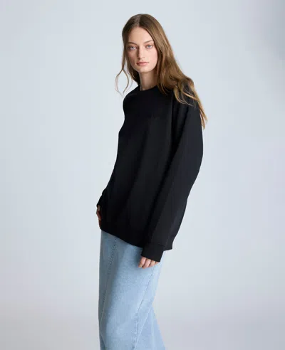 Kenneth Cole Site Exclusive!  Embroidered Logo Sweatshirt In Black