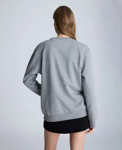 Kenneth Cole Site Exclusive!  Embroidered Logo Sweatshirt In Char-cole Heather