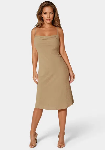 Bebe Airflow Slip Dress In Mocha