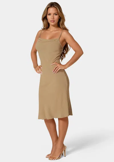 Bebe Airflow Slip Dress In Mocha