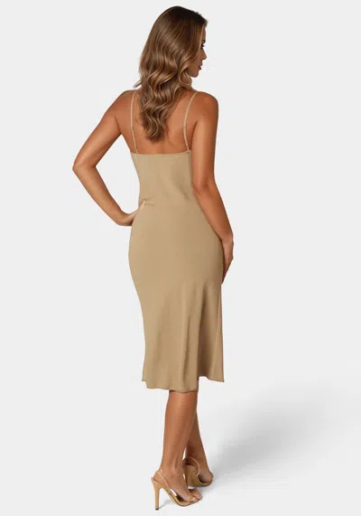 Bebe Airflow Slip Dress In Mocha