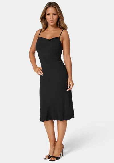Bebe Airflow Slip Dress In Black