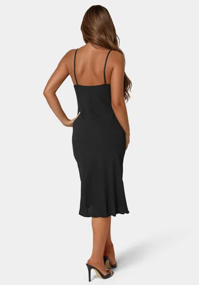 Bebe Airflow Slip Dress In Black