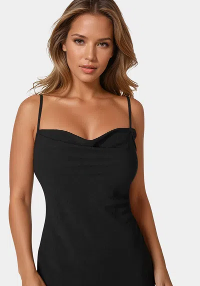 Bebe Airflow Slip Dress In Black