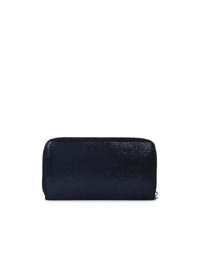 Stella Mccartney Blue Recycled Polyester Wallet In Blue