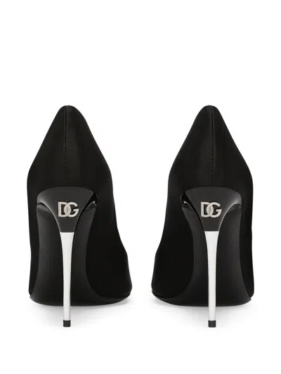 Shop Dolce & Gabbana Satin Décolleté Shoes In Black