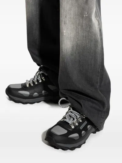 Givenchy Bogs Lace-up Low Sneakers In Black