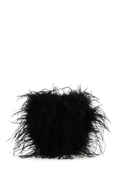 Alexander Wang Heart Feathered Satin Insert Clutch