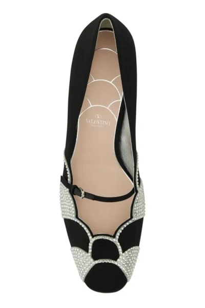 Valentino Garavani Women Black Fabric Bowow Pumps