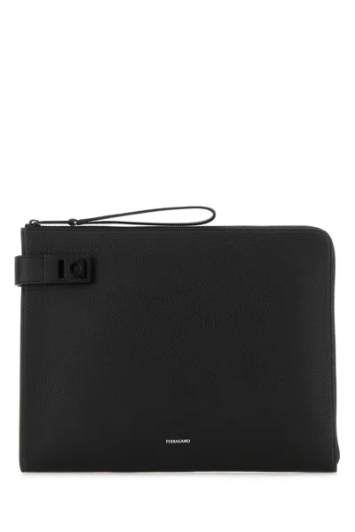 Ferragamo Gancini-buckle Clutch Bag