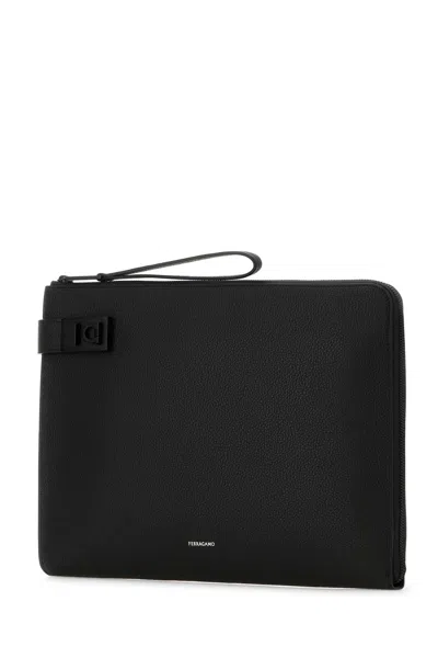 Ferragamo Gancini-buckle Clutch Bag