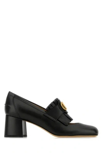 Valentino Garavani Vlogo Signature Fringed Calfskin Pumps 55mm Woman Black 40