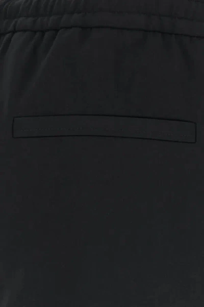 Zegna Black Stretch Polyester Blend Joggers