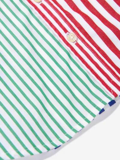 Polo Ralph Lauren Girls Striped Shirt Dress In Multicoloured