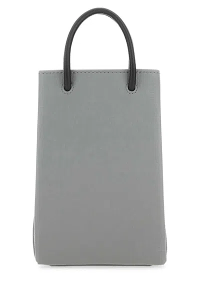 Balenciaga Woman Grey Leather Phone Case