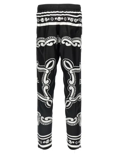 Dolce & Gabbana Trousers Silk Graphic Print
