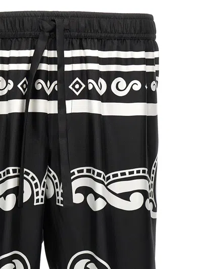 Dolce & Gabbana Trousers Silk Graphic Print
