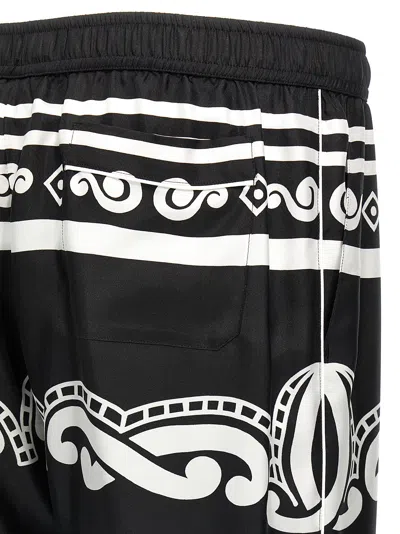 Dolce & Gabbana Trousers Silk Graphic Print