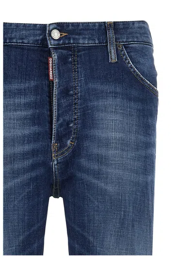 Dsquared2 'cool Guy' Blue Jeans With Logo Patch