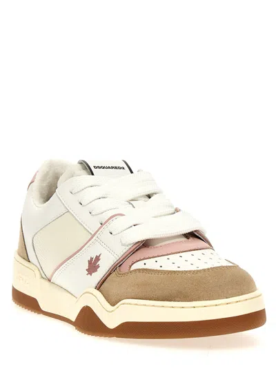 Dsquared2 Textured Leather And Polyamide Sneakers