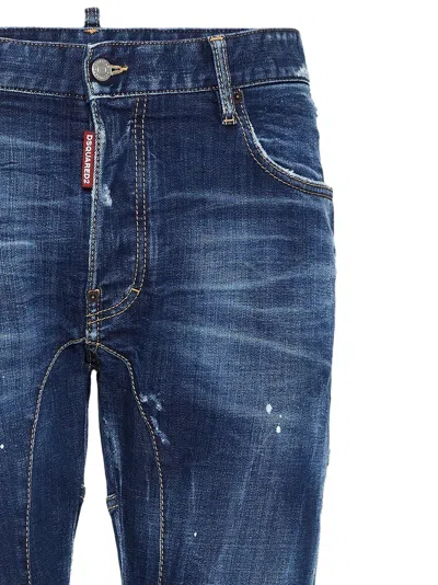 Dsquared2 Distressed Slim-fit Jeans With Unique Splatter Detailing