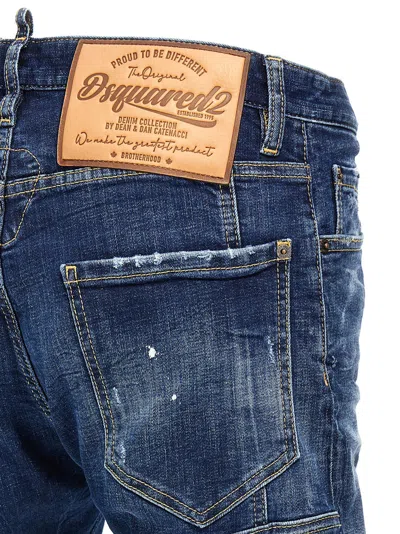 Dsquared2 Distressed Slim-fit Jeans With Unique Splatter Detailing