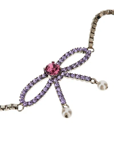Dsquared2 Bow Crystal Long Earrings Jewelry Multicolor
