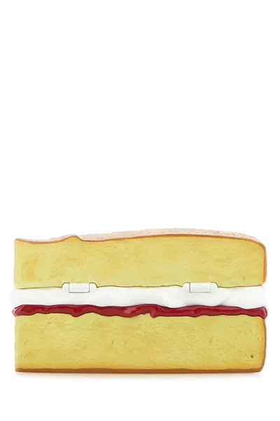 Jw Anderson Victoria Sponge Multicolor Clutch With Magnetic Closure In Resin Woman