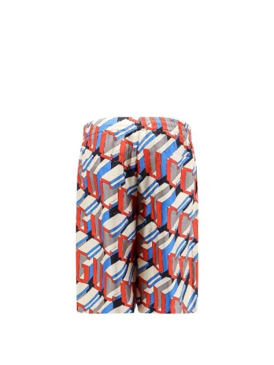 Gucci Silk Bermuda Shorts With Pixel Print