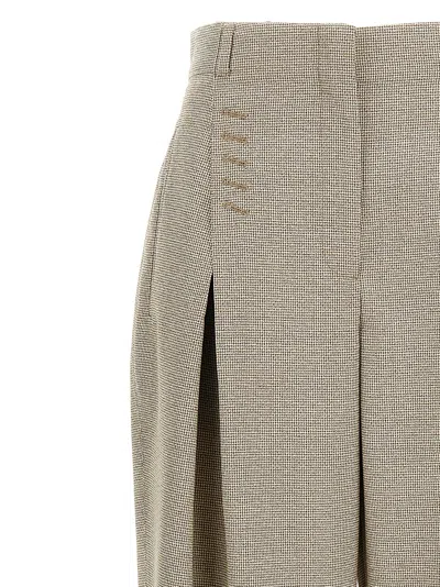 Fendi Beige Micro Check Trousers
