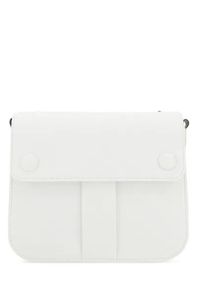 Maison Margiela Two-tone Leather And Cotton New Lock Square Handbag