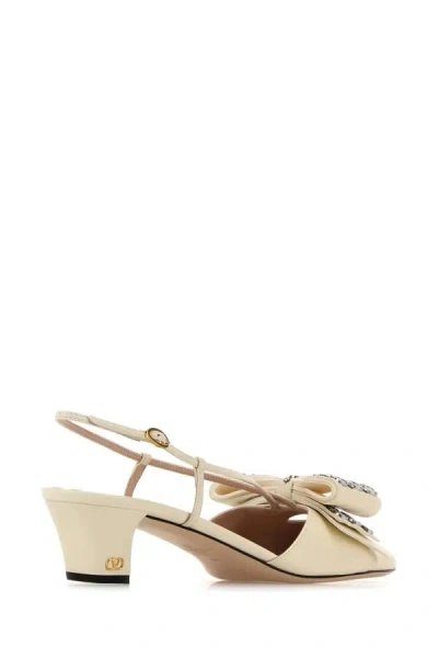 Valentino Bowow 45 Crystal Embellished Slingback Pumps