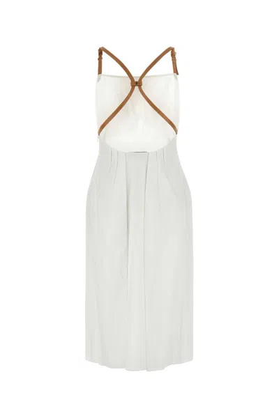 Prada White Linen Blend Dress