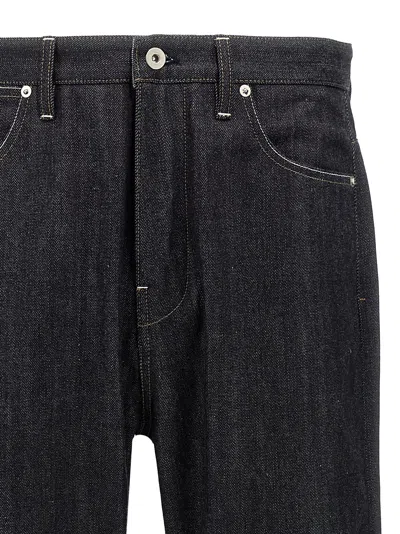 Jil Sander Blue Jeans With Belt Loops And Logo Patch On The Rear In Denim Man In Blue