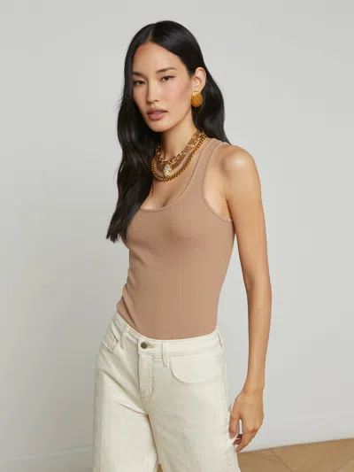 L Agence Adira Tank In Cappuccino