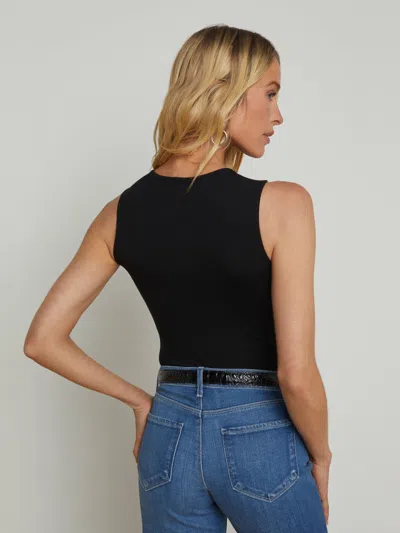 L Agence Amia Tank Bodysuit In Black