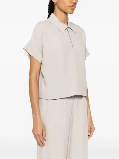 Apc Roxy Short-sleeved Blouse In Gray