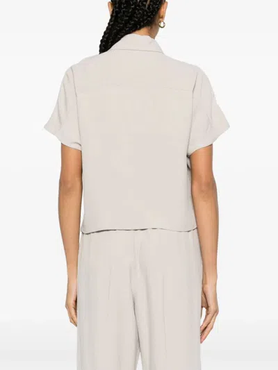 Apc Roxy Short-sleeved Blouse In Gray