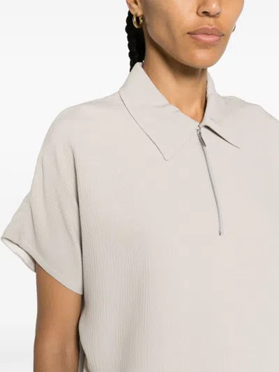 Apc Roxy Short-sleeved Blouse In Gray