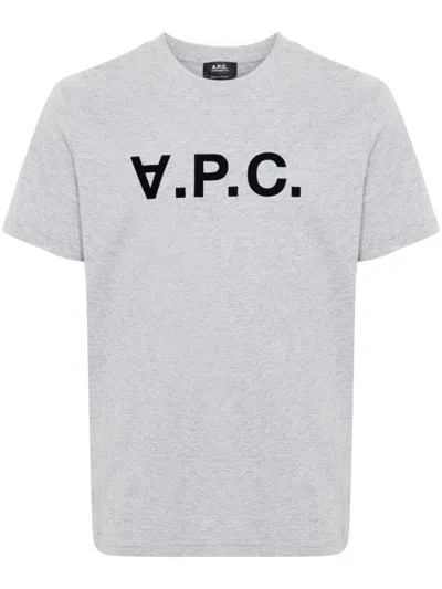 Apc A.p.c. Standard Big Vpc T-shirt Clothing In Gray