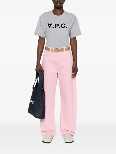 Apc A.p.c. Standard Big Vpc T-shirt Clothing In Gray