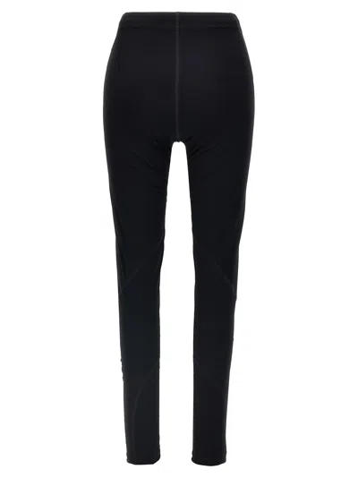 Jil Sander Black Leggings With Printed Waistband