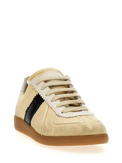 Maison Margiela Replica Leather And Suede-trimmed Twill Sneakers